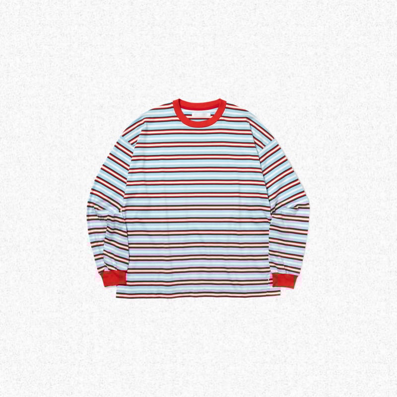 ROTOL] WIDE TWIST LONG SLEEVE TEE BORDER - SUN