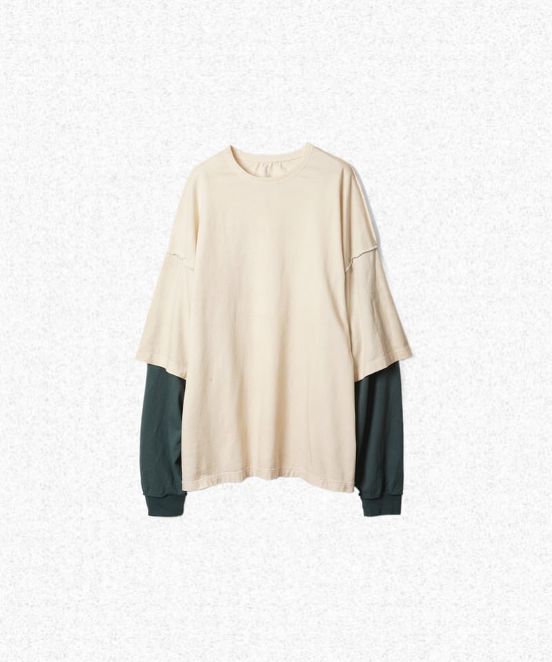 トップス refomed \"revervesible l/s tee\" refomed [ REVERSIBLE L/S TEE ] OUTMEAL×LIME | ロイド・エフ