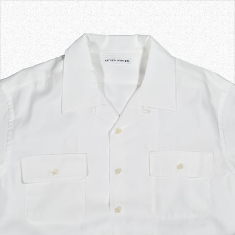 [After Winter] OPEN COLLAR LONG SLEEVE SHIRT - WHITE