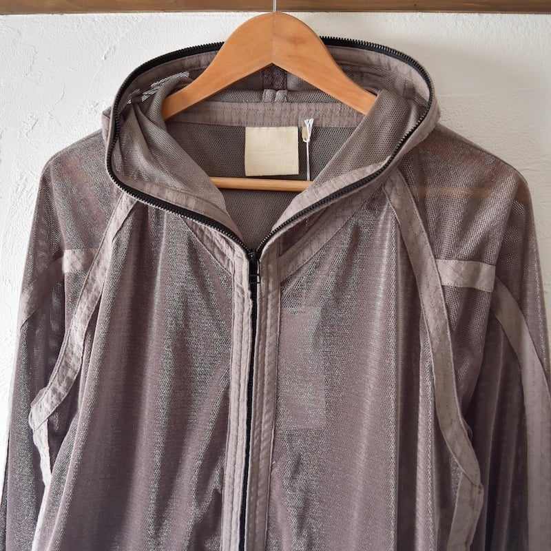 JIAN YE] MESH HOODIE 参 - BROWN | VALORE online