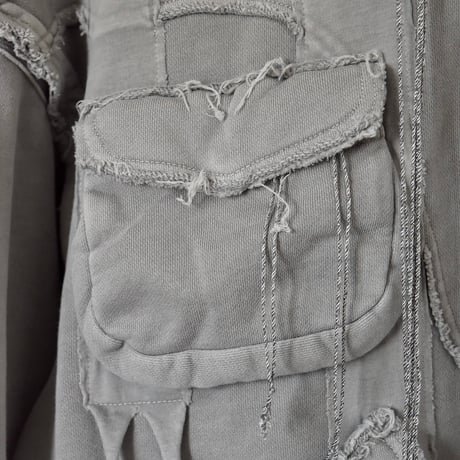 [FACCIES] DETACHABLE HOOD AND SLEEVES WESTERN PK - GRAY