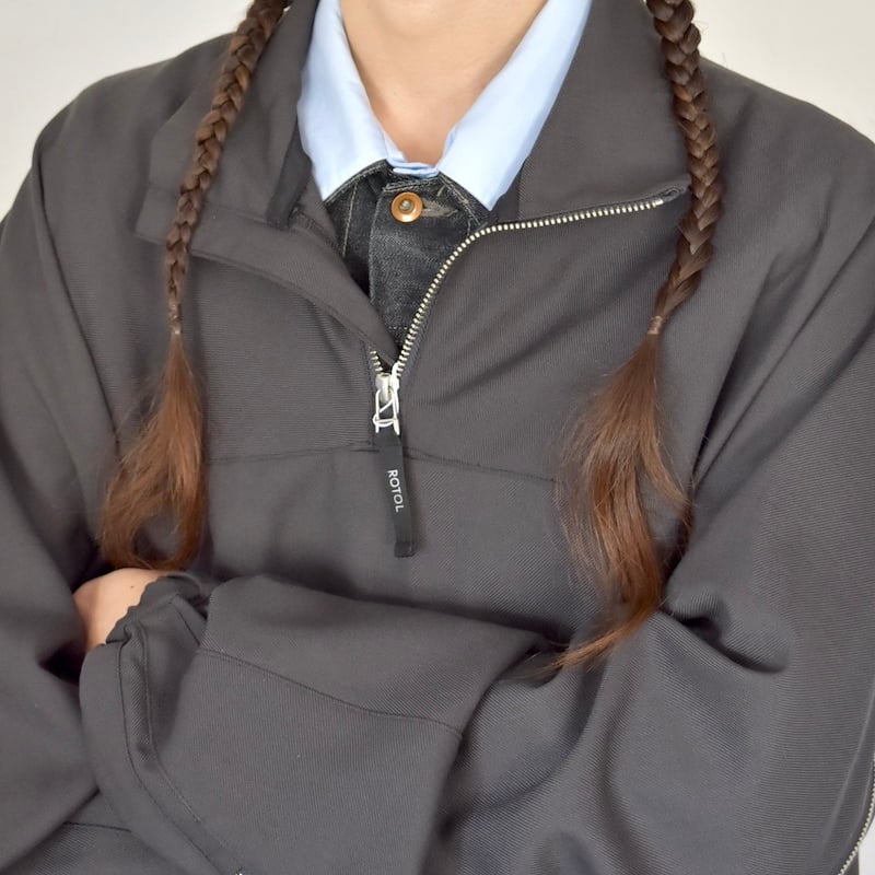 ROTOL] HALF ZIP PULLOVER - CHARCOAL | VALORE o