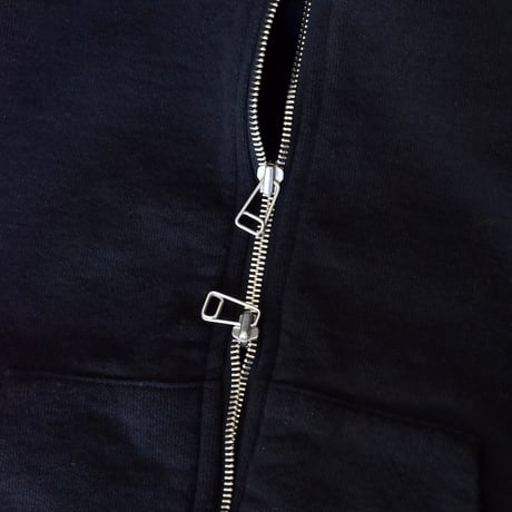 [ROTOL] LOOPWHEEL SWEAT ZIP HOODIE - BLACK