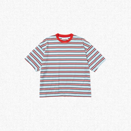 [ROTOL] WIDE TWIST SHORT SLEEVE TEE BORDER - SUNRISE