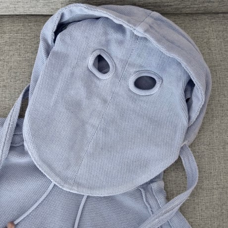 [JIAN YE] ORBIT MASK HOOD - DYED AQUA