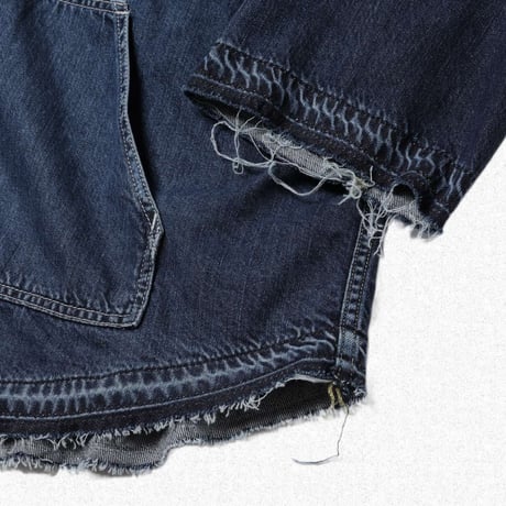 [ROTOL] MASK DENIM SHIRT DAMAGE