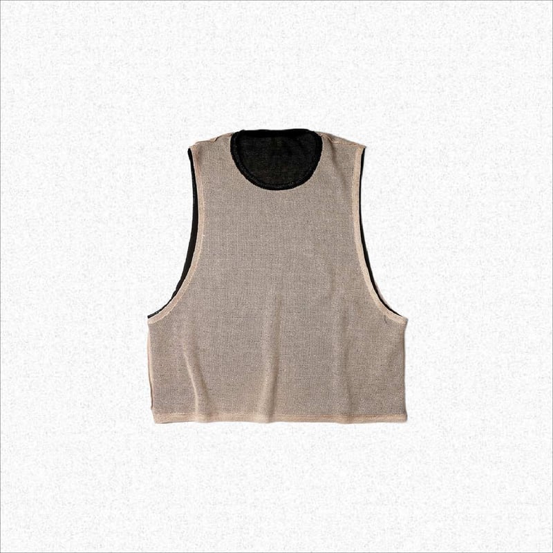 refomed リフォメッド / COTTON LAYERED MESH BIBS - bla