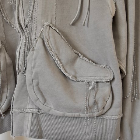 [FACCIES] DETACHABLE HOOD AND SLEEVES WESTERN PK - GRAY