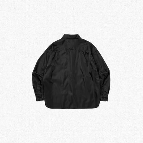 [ROTOL] SNAP BUTTON NYLON SHIRT - BLACK