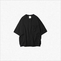 refomed リフォメッド / GATHER POCKET TEE - black / ギャザーポケットTシャツ