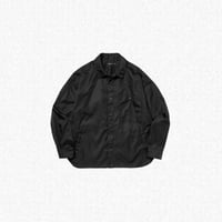 [ROTOL] SNAP BUTTON NYLON SHIRT - BLACK
