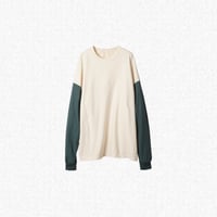 [refomed] 10WASH REVERSIBLE L/S TEE - NATURAL×GREEN