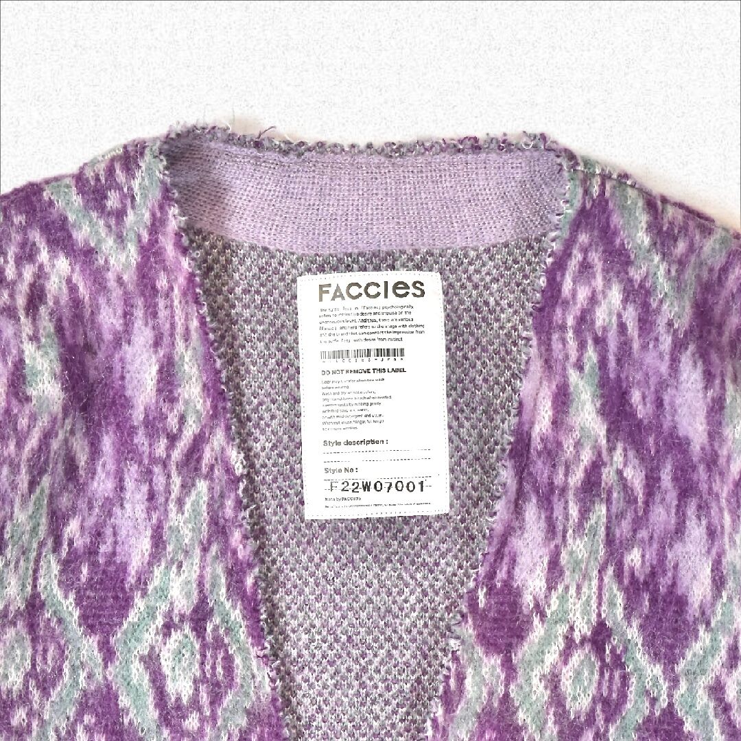 faccies ファッチーズ / JACQUARD KNIT CD - purple / ジャ...