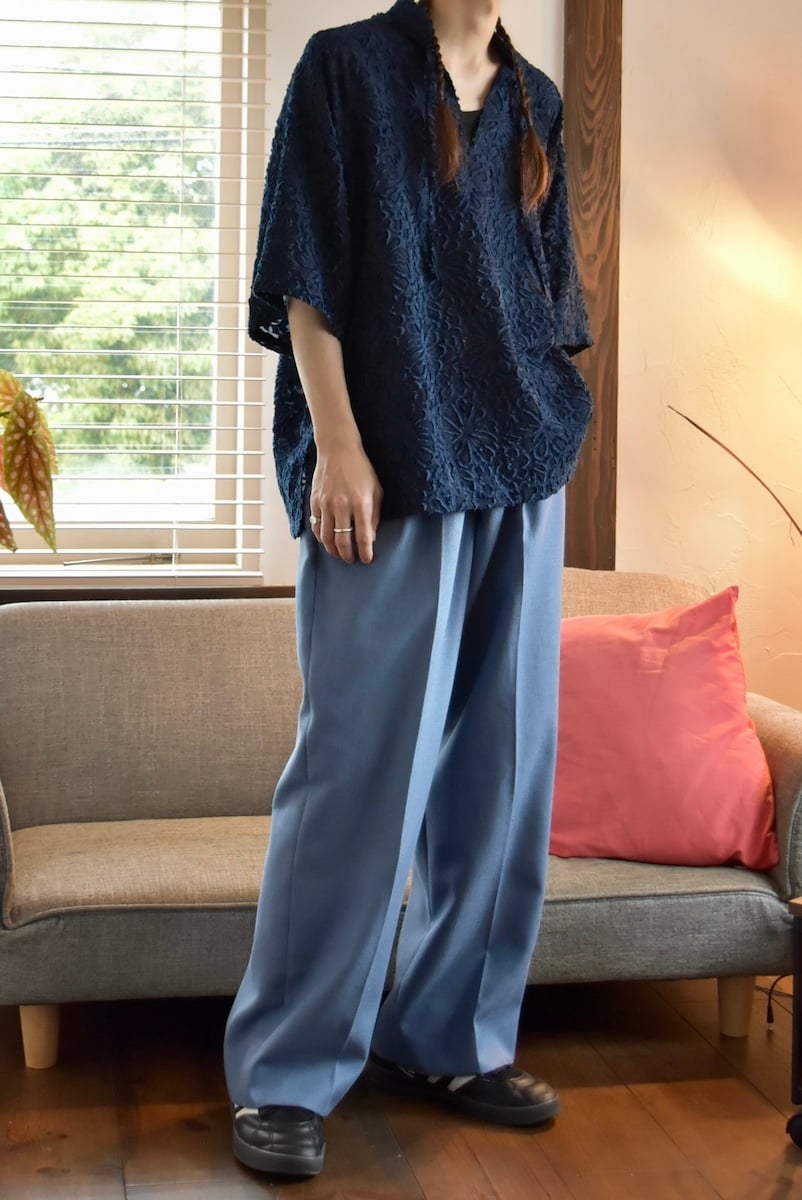 NEZU YOHINTEN] 4 PLEATS PANTALON - SAX | VALOR