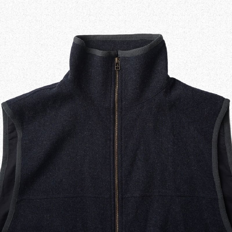 refomed] BALACLAVA WOOL VEST - NAVY | VALORE o