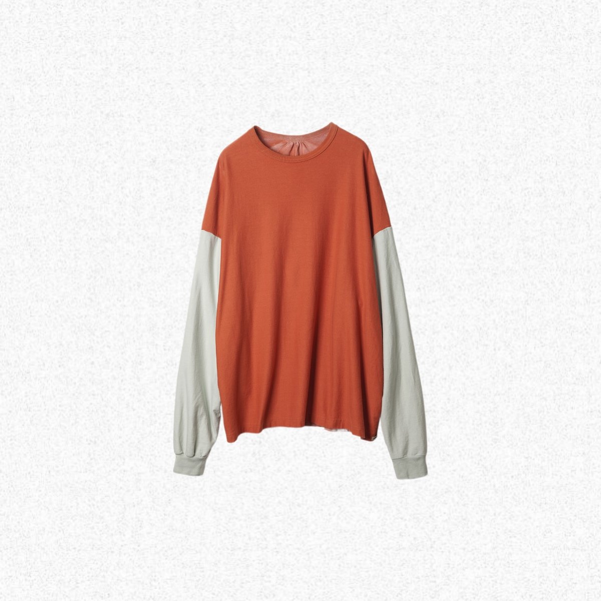 refomed] 10WASH REVERSIBLE L/S TEE - ORANGE×MI