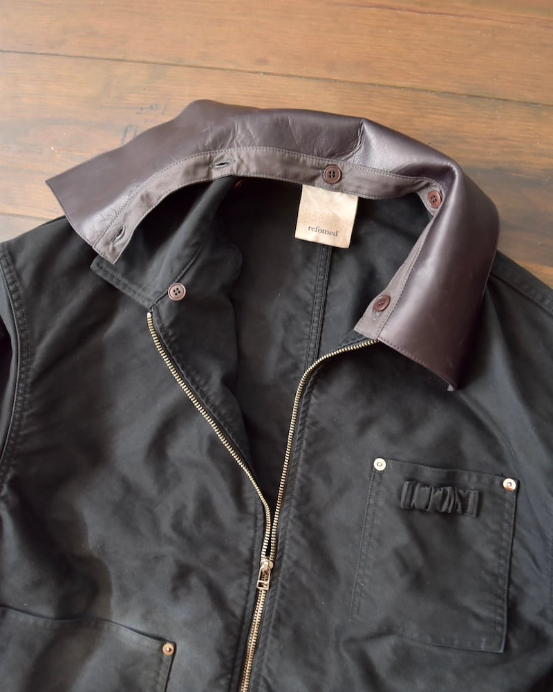 refomed] NEXT MAN MOLESKIN JACKET - BLACK | VA