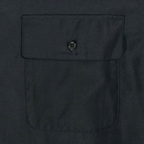 [After Winter] OPEN COLLAR LONG SLEEVE SHIRT - DARK NAVY