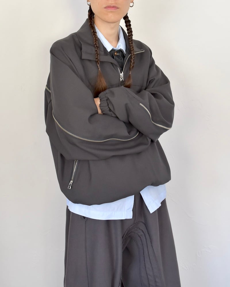 ROTOL] HALF ZIP PULLOVER - CHARCOAL | VALORE o