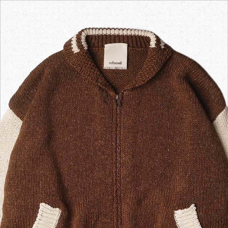 refomed リフォメッド / STADIUM KAUCHIN KNIT - brown /...