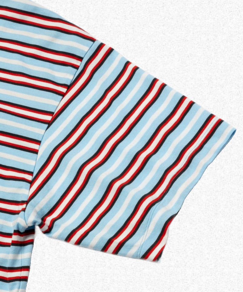 ROTOL] WIDE TWIST SHORT SLEEVE TEE BORDER - SU