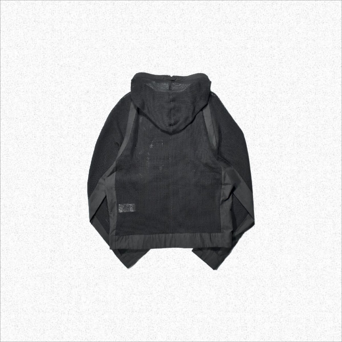 jian ye ジェンイェ / MESH HOODIE - black / メッシュフーディー