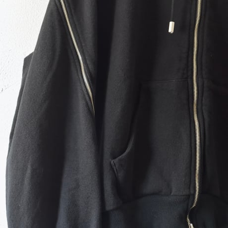 [ROTOL] LOOPWHEEL SWEAT ZIP HOODIE - BLACK