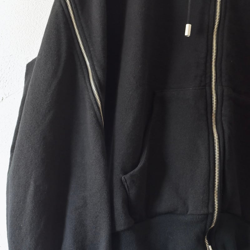 ROTOL] LOOPWHEEL SWEAT ZIP HOODIE - BLACK | VA