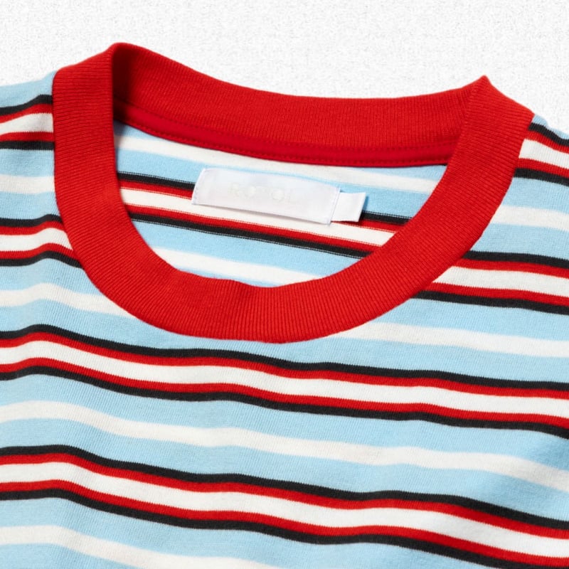 ROTOL] WIDE TWIST LONG SLEEVE TEE BORDER - SUN