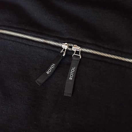 [ROTOL] LOOPWHEEL SWEAT ZIP HOODIE - BLACK