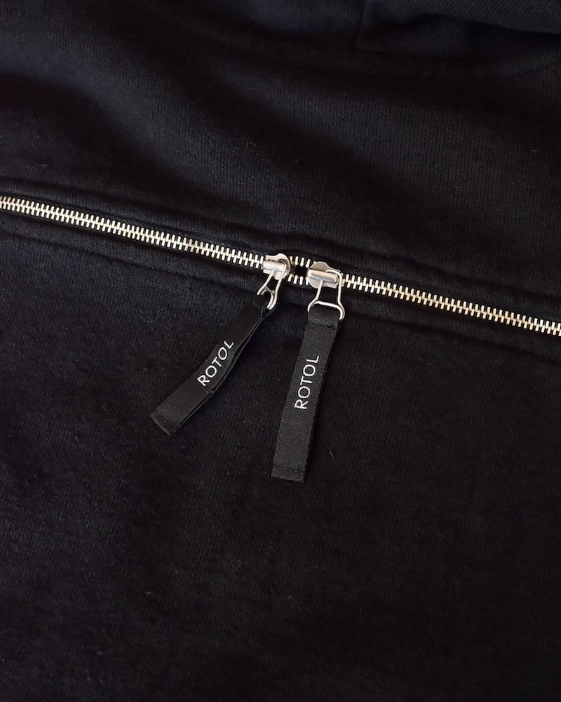 ROTOL] LOOPWHEEL SWEAT ZIP HOODIE - BLACK | VA