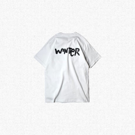 [After Winter] BRUSH LOGO TEE - WHITE