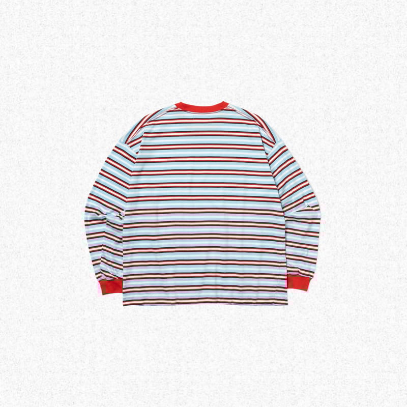 ROTOL] WIDE TWIST LONG SLEEVE TEE BORDER - SUN