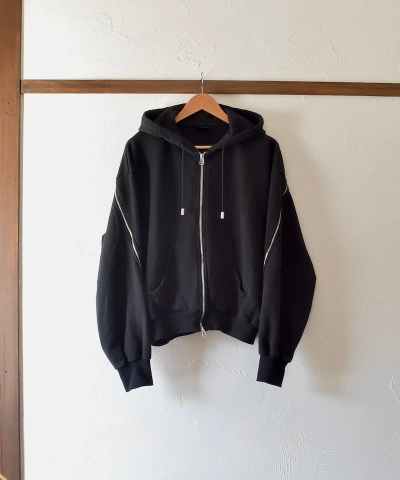 ROTOL] LOOPWHEEL SWEAT ZIP HOODIE - BLACK | VA