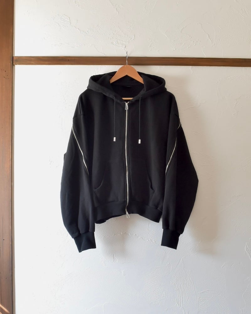 ROTOL] LOOPWHEEL SWEAT ZIP HOODIE - BLACK | VA
