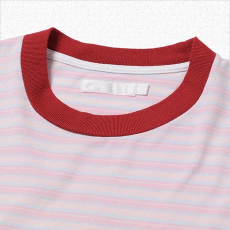 [ROTOL] TWIST POCKET TEE BORDER - STRAWBERRY