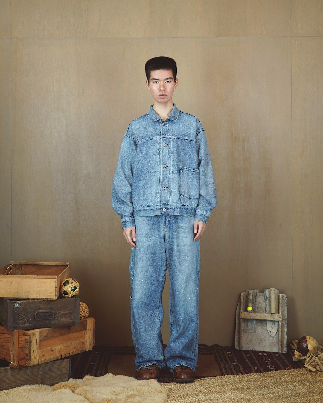 refomed] RIGHT HANDED DENIM PANTS 