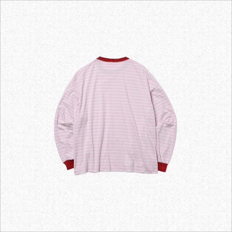 rotol ロトル / WIDE TWIST L/S BORDER - strawberry
