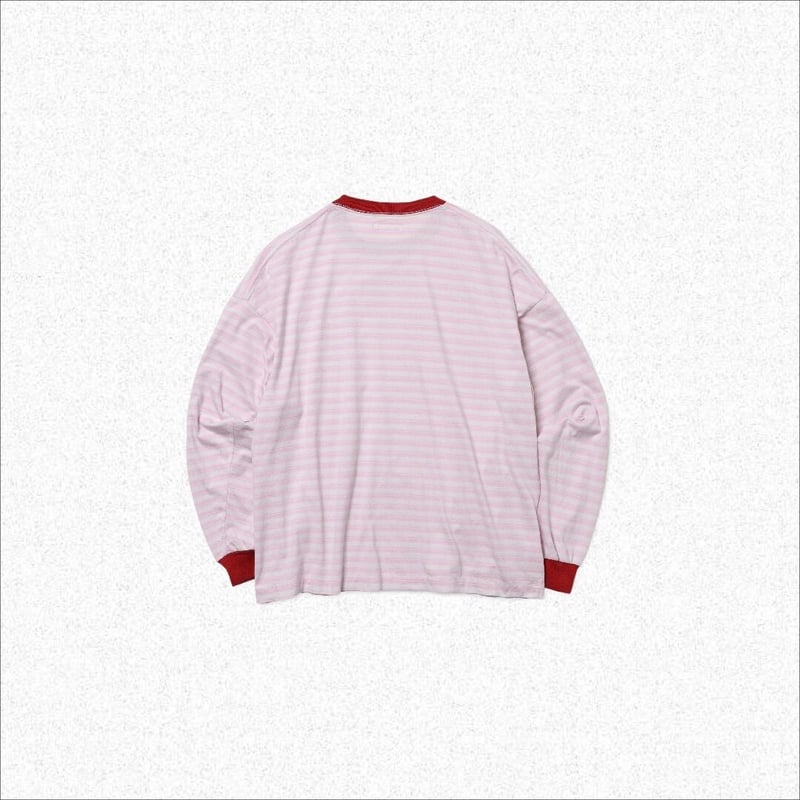 rotol ロトル / WIDE TWIST L/S BORDER - strawberry