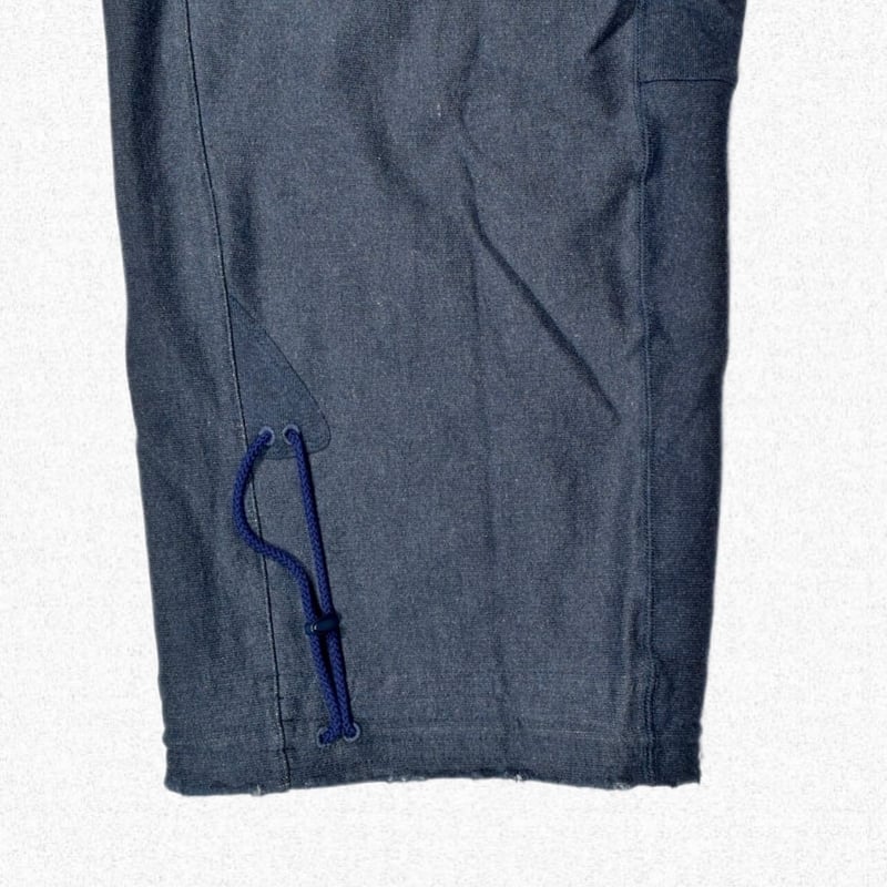 jianye 23aw damage solid pants navy 