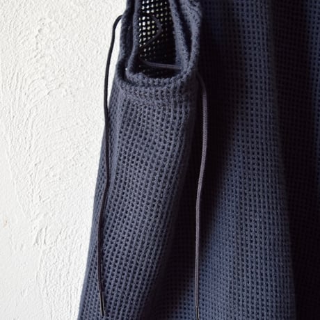 [refomed] COTTON LAYERED MESH BIBS - NAVY