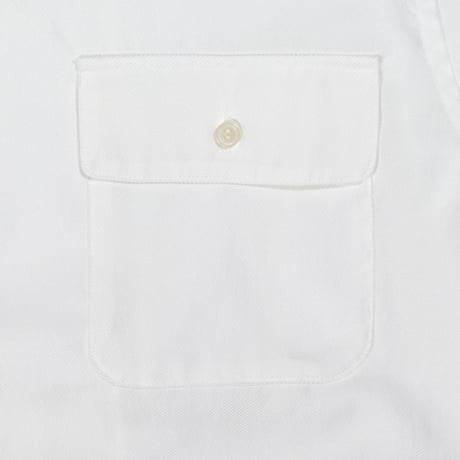 [After Winter] OPEN COLLAR LONG SLEEVE SHIRT - WHITE