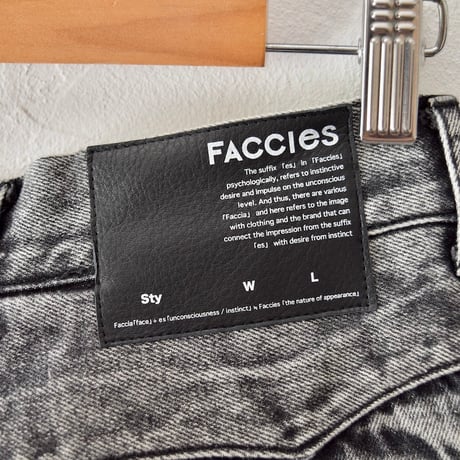 [FACCIES] MULTI-POCKET DENIM CARGO PT - BLACK