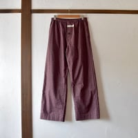 [ABELIA EDOWARD GOUCHA] LONG TRUNKS PANTS - BORDEAUX CHECK
