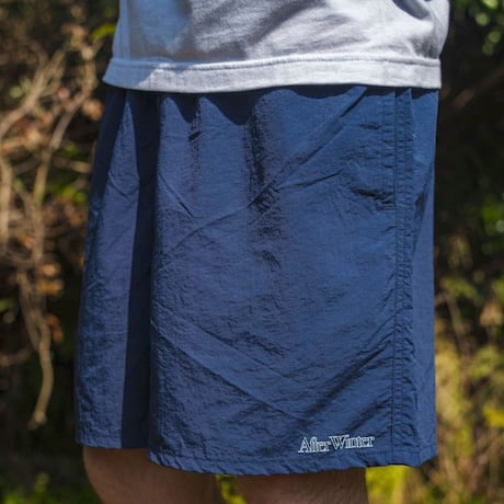 [After Winter] EDGE LOGO NYLON SHORTS - NAVY