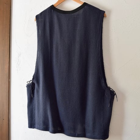 [refomed] COTTON LAYERED MESH BIBS - NAVY