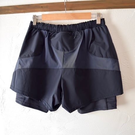 [ROTOL] SHEER MESH LAYERED SHORTS - NAVY