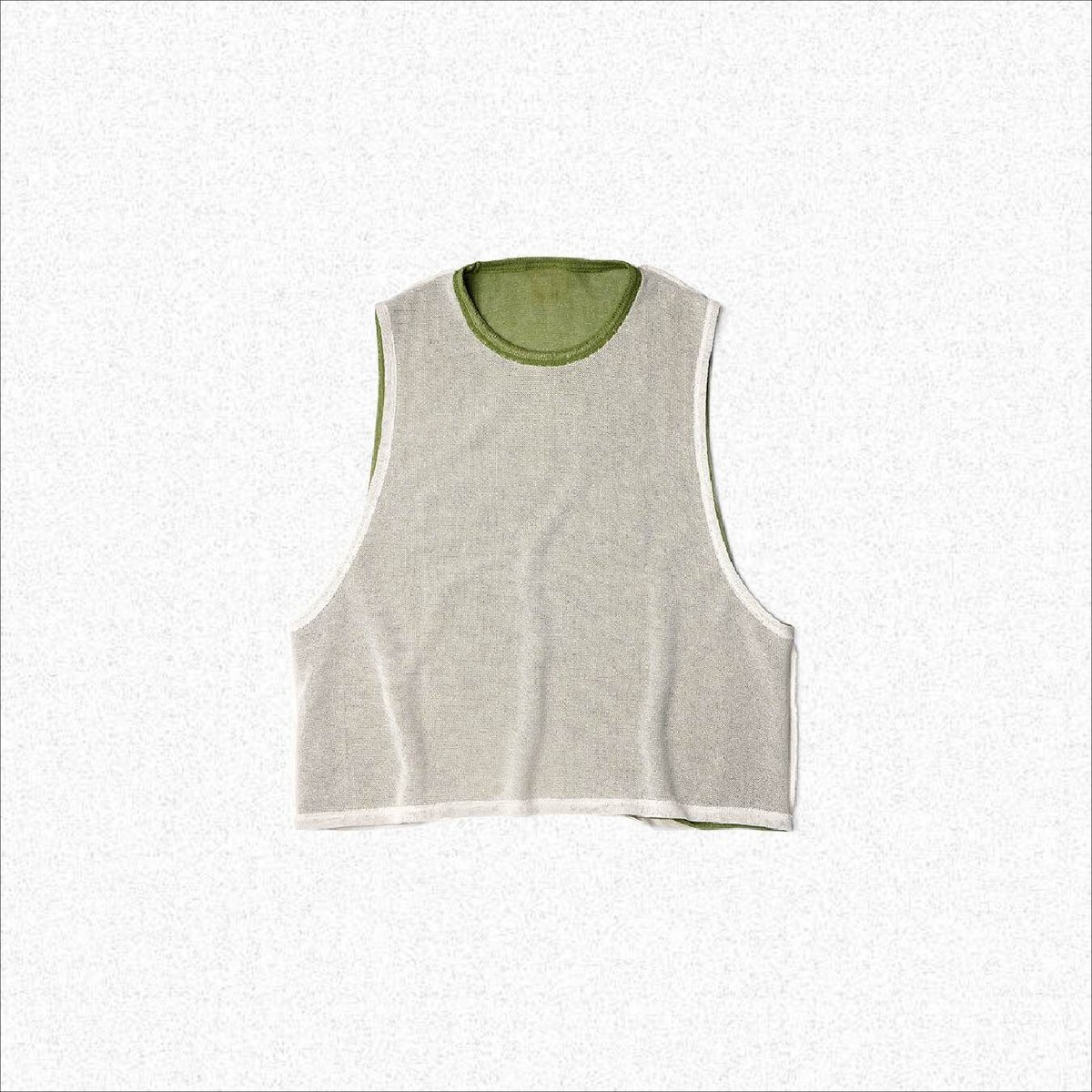 refomed リフォメッド / COTTON LAYERED MESH BIBS - gre...