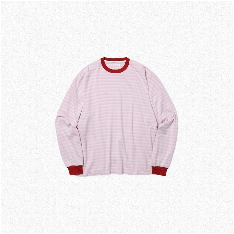 ROTOL] WIDE TWIST L/S BORDER - STRAWBERRY | VA