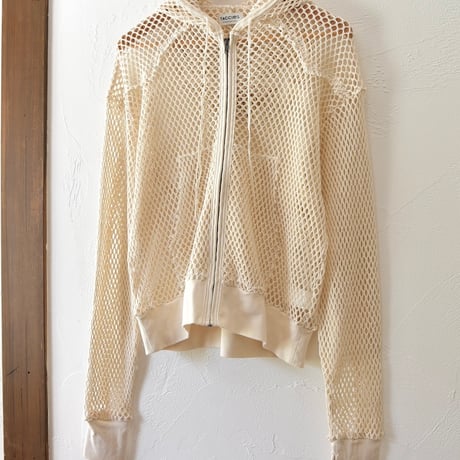 [FACCIES] SKELETON MESH ZIP PK - ECRU